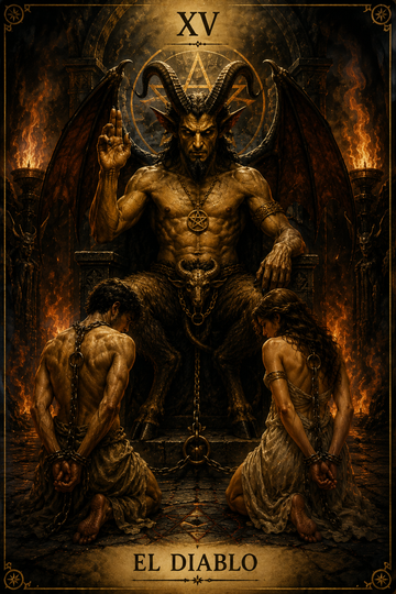 El Diablo en el Tarot: amor, deseo, dinero y significado