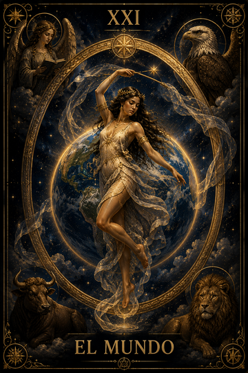 El Mundo en el Tarot: significado, amor, éxito y plenitud