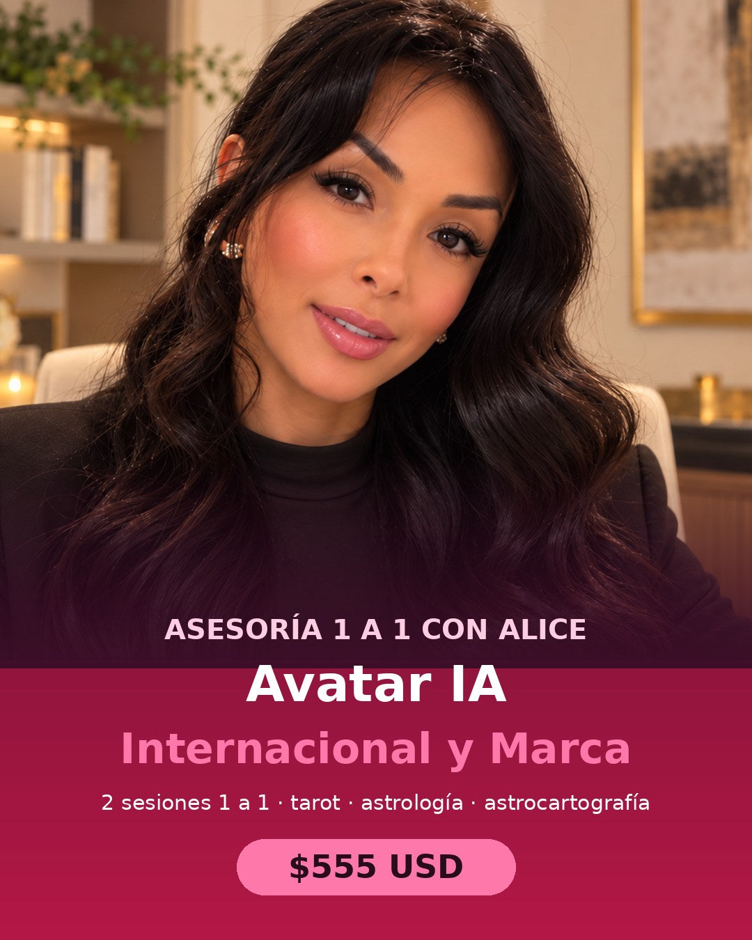 Asesoría Avatar IA · Internacional y Marca (2 sesiones 1 a 1 con Alice)