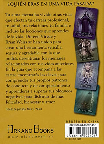 Cartas oráculo de las vidas pasadas: 44 cartas oráculo y libro guía (Spanish Edition)