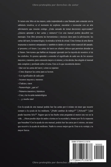 Manual de Interpretación de Tarot y Numerología: Cartomancia: Comprender los Arcanos, la Simbología y el Esoterismo (Spanish Edition)